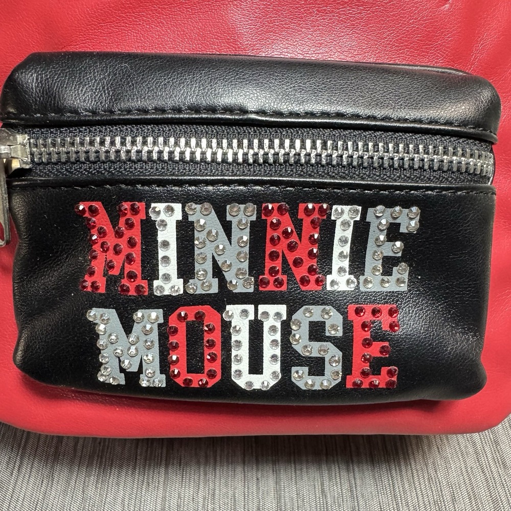 Disney Minnie Mouse Backpack Rhinestone Bling Mini Backpack Purse - Picture 2 of 16